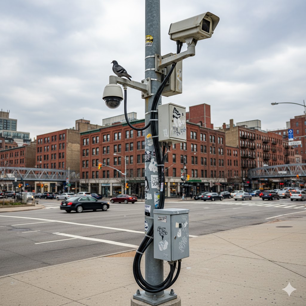 Professional CCTV Poles - Adjustable Height Security Camera Mounting Solutions